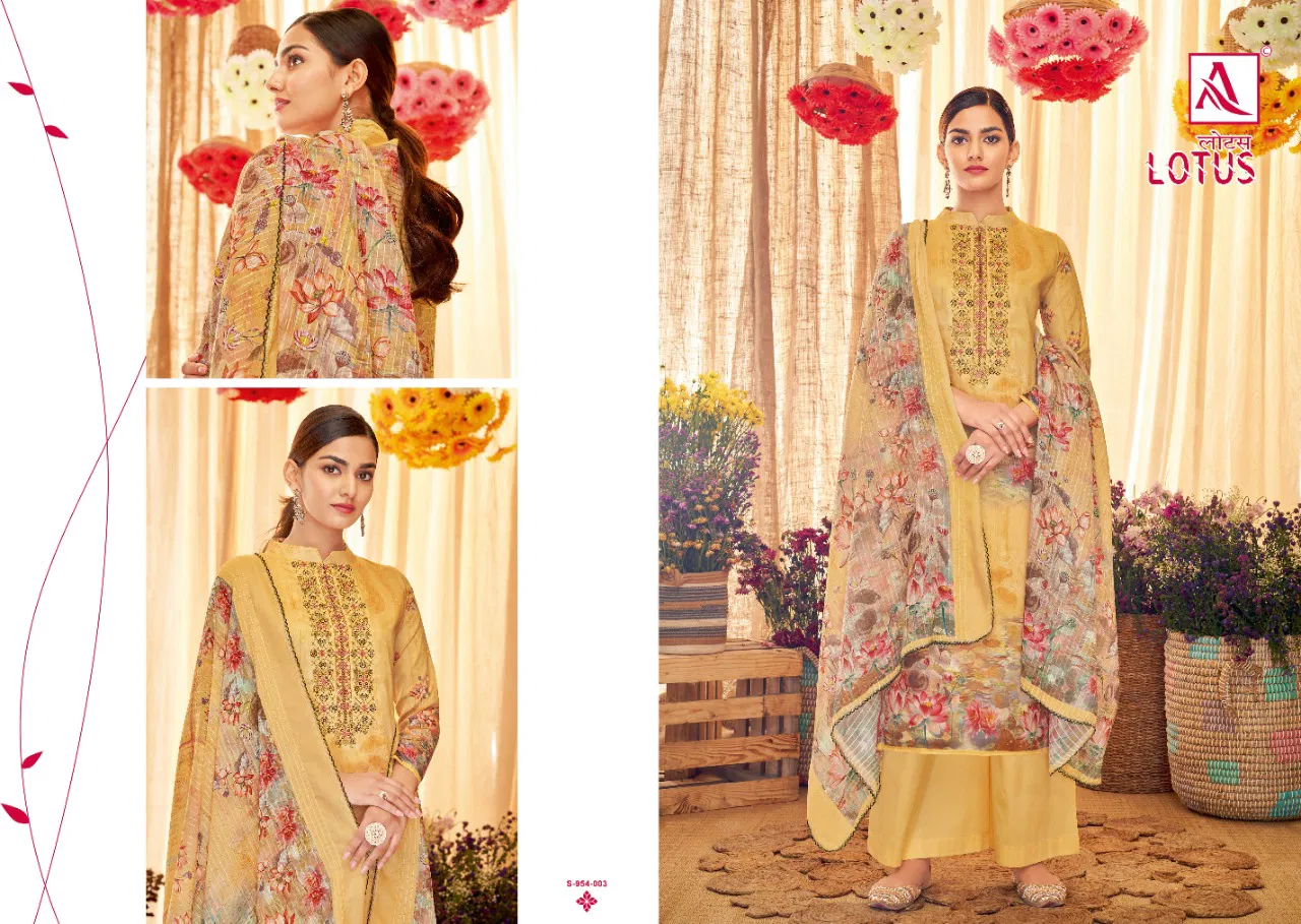 Alok Lotus New Designer Fancy Regular Wear Jam Cotton Dress Material Collection